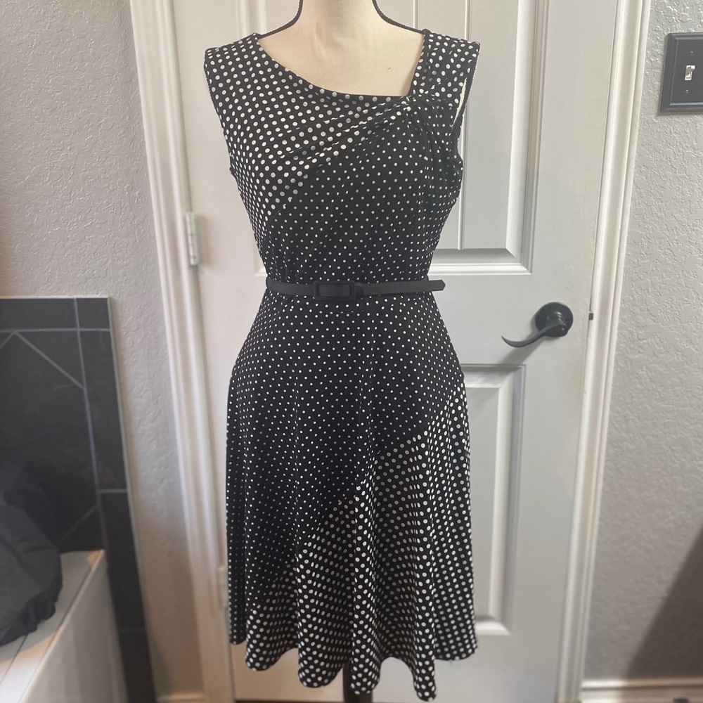A-line Polka Dot Dress